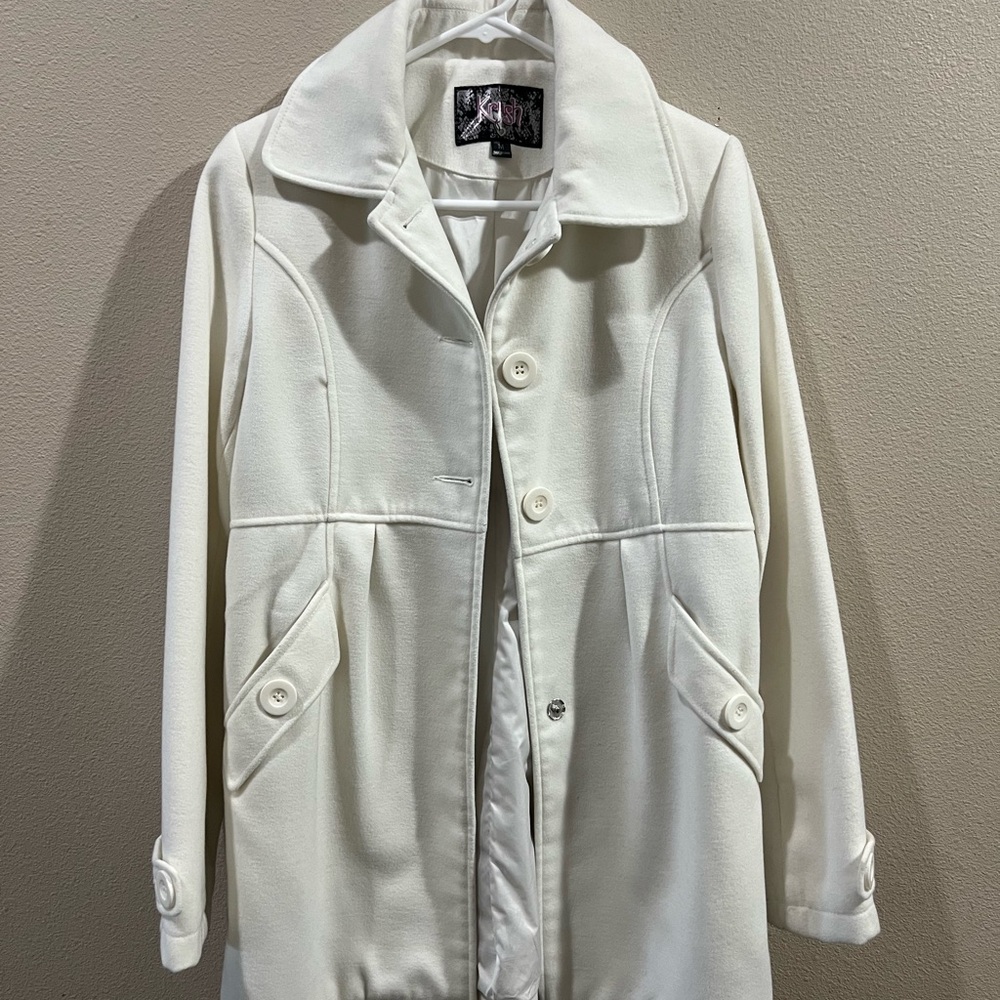 Krush Elegant White Trench Coat